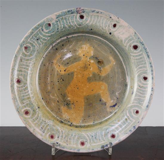 Quentin Bell for Fulham Pottery. A pottery dish 24cm